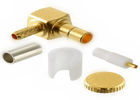 Gold Plated SMB Plug Connector Right Angle 90 Degree Socket Adapter For RG316
