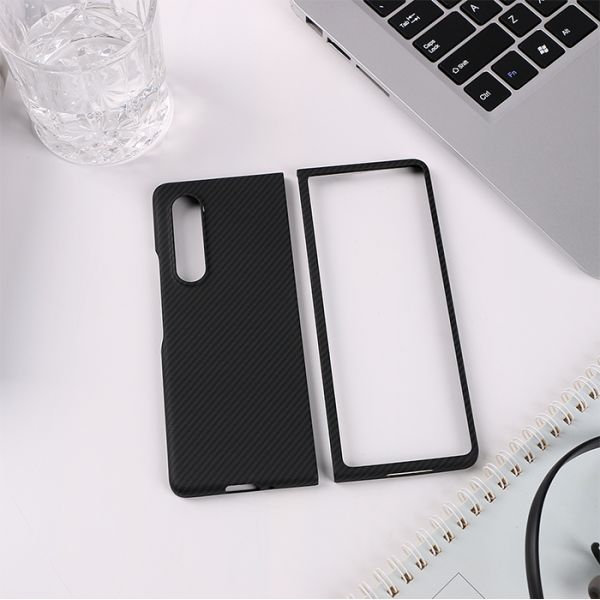 Black Color Aramid Fiber Phone Case For Samsung Galaxy Z Fold 3