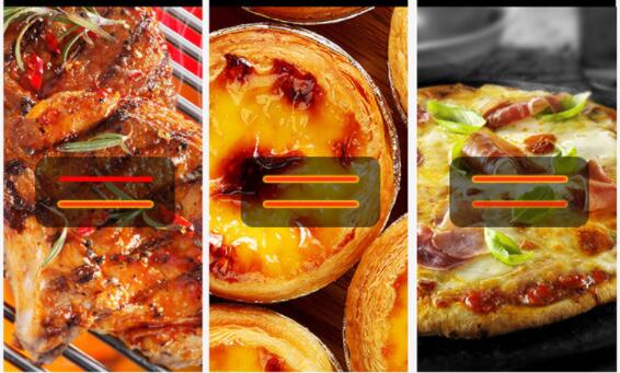 Gas Commercial Baking Oven 220V Black Titanium