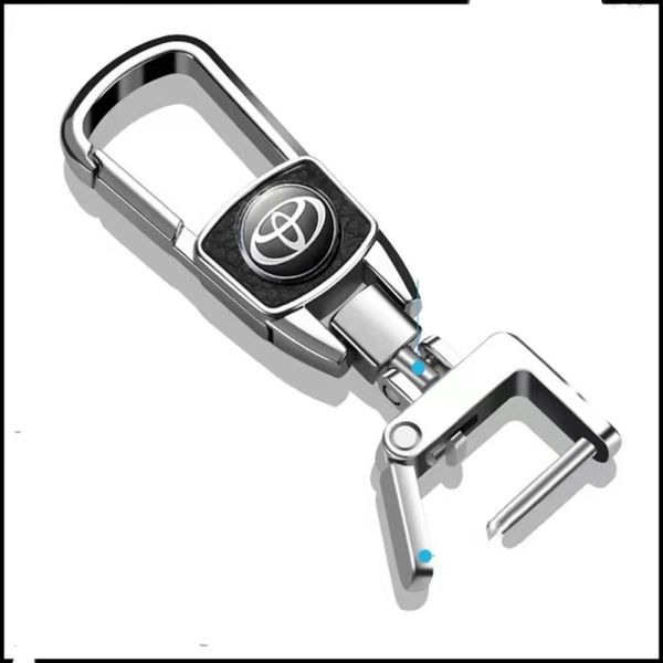 Fadeless Leather Car Keychain Holder Women Electro Galvanized Antioxidant