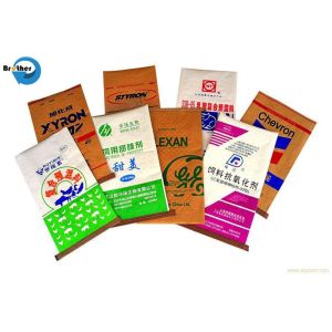 Customized Natural Brown Kraft Paper Laminated PP Woven Packing Bags