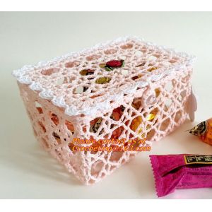 Lace Doily Bowl Basket Handicraft Wastepaper Wedding Gift Candy Basket