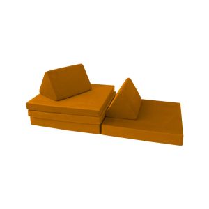 Safe Indestructible Modular Play Foam Couch With Protective Liner