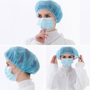 Breathable Disposable Hair Net Cap in White Single Elastic Design
