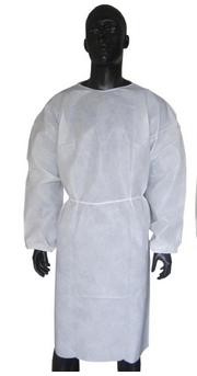 Buy White Disposable PPE Gowns Lightweight Coveralls Ties On Neck / Waist at wholesale prices