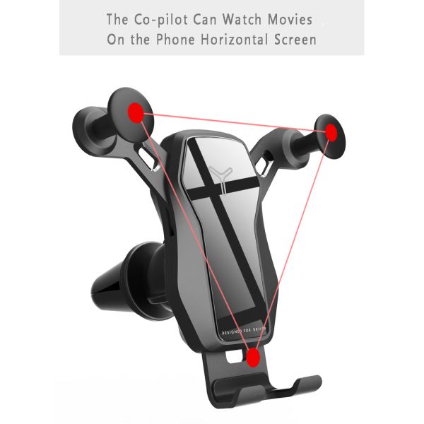 Car Mount Phone Holder Automatic Locking Universal Air Vent GPS Cell Phone Holder for Car for iPhone X/8/7/7P/6s/6P/5S