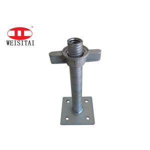 China 20# Steel Seamless Hollow Adjustable Base Jack For Scaffolding on sale