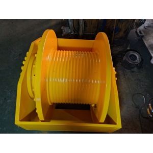 1T Hydraulic Crane Winch Lbs Rope Slot Drum Smoothly Winding