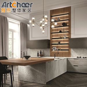 Modern Particleboard Inox Storage Industrial Stainless Steel Kitchen Cabinet