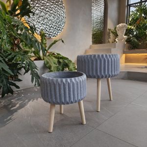 Versatile Fiber Cement Pot For Indoor And Outdoor Fiber Clay Material