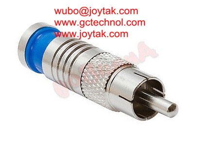 RCA Coaxial Connector Compression Type 75ohm for RG6 Coaxial Cable home theaters RCA connectors