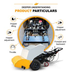 Small Asphalt Paver with 2 x Hydrostatically Driven Front Wheels 1000 mm Working