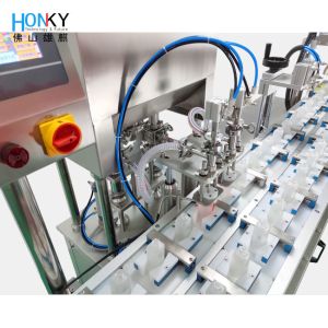 2400 BPH Cosmetic Cream Filling Machine Glass Mini Bottle Filler