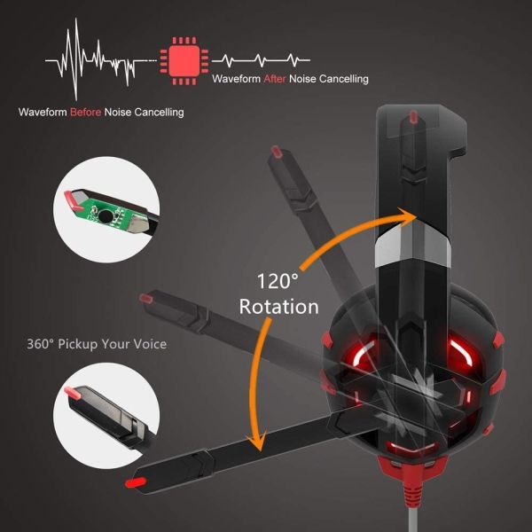 20000Hz 50mm 2.2kohm ONIKUMA K2 Pro Wired Gaming Headset