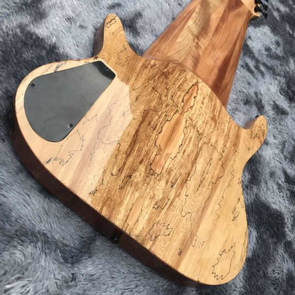 Grand 17 strings bass guitar mahogany body neck rosewood fingerboard wireless inlay logo and shape can be customized