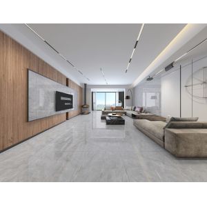 80x80cm Gray Marble Polished Porcelain Floor Tile