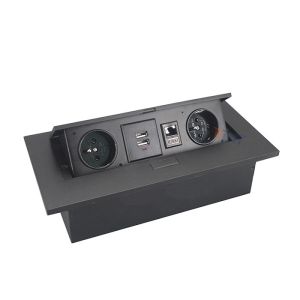 Multimedia Office Desktop Pop Up Electrical Power Sockets With RJ45