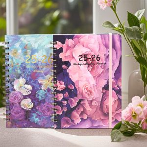 Embossed Spiral Hardcover Notebook with High Durability and Screw-Binding Design