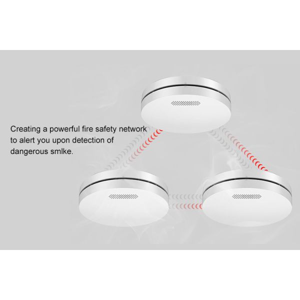 Ultra-Thin Round Wireless Interconnected Photoelectric Smoke Alarms For Fire Protection