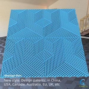 18mm Rib Surface Interlocking Garage Flooring Easy Cleaning