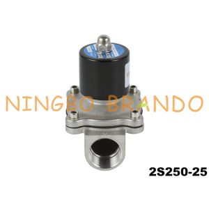 2S250-25 1" Stainless Steel Diaphragm Solenoid Valve AC220V DC24V