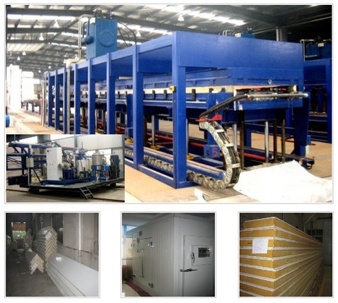 Buy 38kw Refrigerator PU Polyurethane Sandwich Panel Machine at wholesale prices
