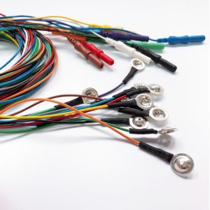 Reusable EEG Cup Electrode Silver Chloride With 12 Colors 12 Single Leads