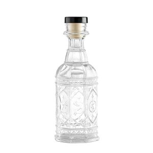 Hot Stamping Customized 750ml Clear Slim Cylinder Glass Vodka Bottle
