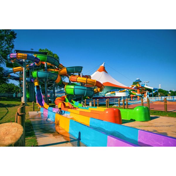 OEM Commercial Garden Play Center Water Games Fiberglass Slide For Children