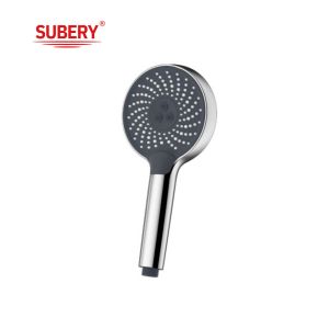 China 3 Function ABS Hand Shower Plastic Column Chrome Bathroom Easy Cleaning on sale