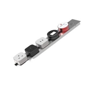 Electrical Outlet Connection Power Socket with Data Grommet Track Management