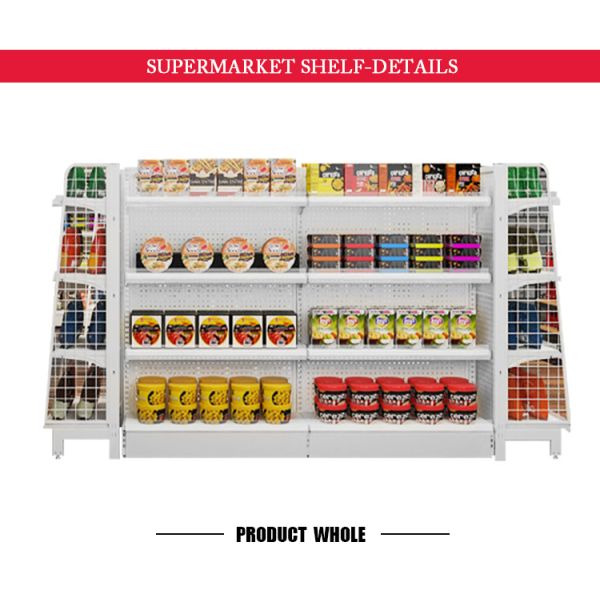 Metal Supermarket Shelving Gondola Rack 30-100kg Capacity Customizable