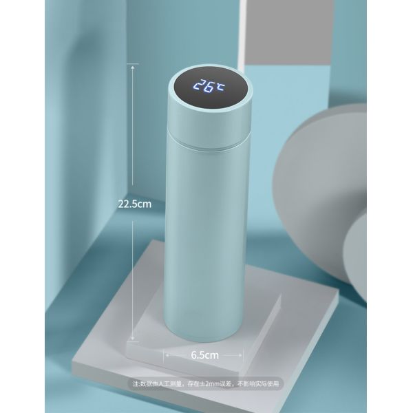 500ML Custom Smart SS304 Stainless Steel double insulated Vacuum thermo Water Bottle With LED Temperature Display