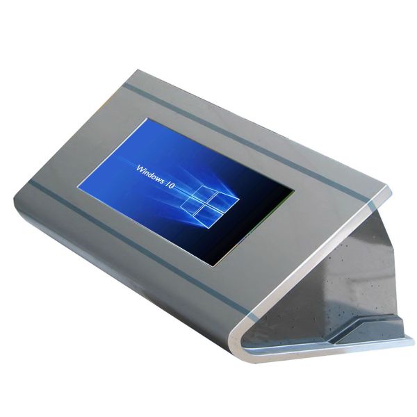 Rugged Steel Enclosure Desktop Kiosk Vandal Proof IR Touchscreen 15" - 19"