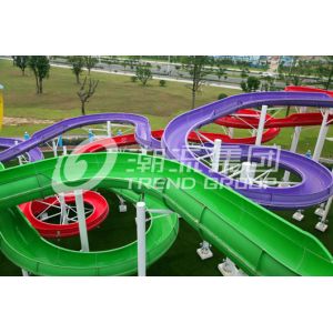 Easy Installation Fiberglass Water Slides Space Bowl Water Slide For Water Park