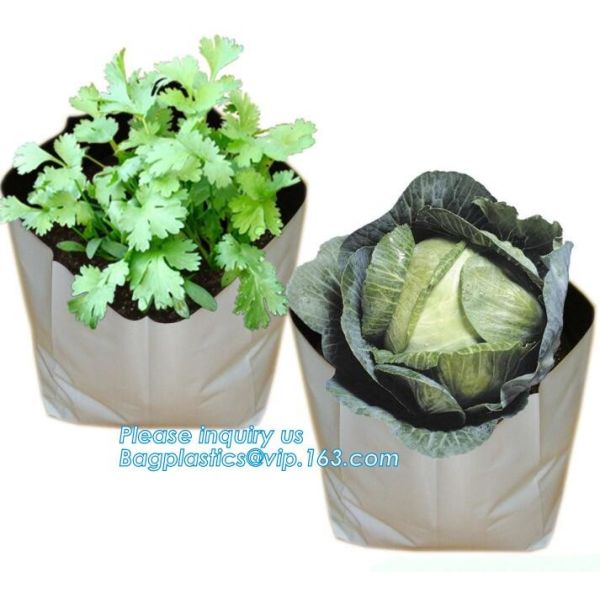 15 GALLON Hole Plastic LDPE Grow Bags For Nursery, Black & White PE Grow Bags