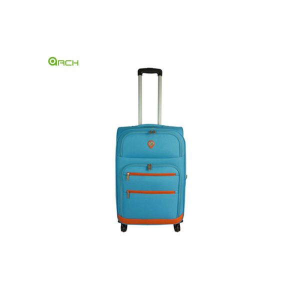 Buy Spinner Wheels 3 Front Pockets 600D Polyester Trolley Bag at wholesale prices