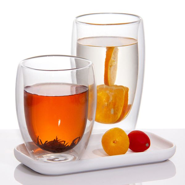 Buy Borosilicate Double Wall Glass Cappuccino Milk Cups For Wedding at wholesale prices