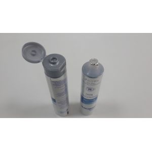 4oz Flexographic Printing Silver Toothpaste Tube With Translucent Shoulder Flip