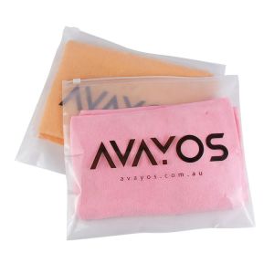 Quality Custom Logo Frosted White Zip Lock Bags With Logo Packaging for sale