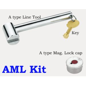 1104 Linear style Magnetic Lockable Ball Valve with built-in Bottom Meter Outlet