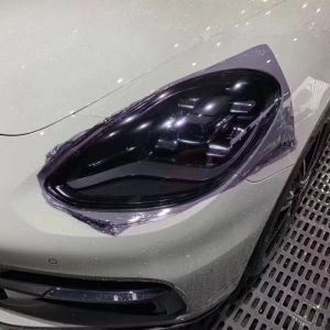 Self Adhesive 6.5mil TPU Black Car Headlight Film PPF Film For Headlights
