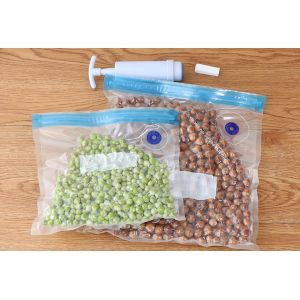 Nylon Vacuum Food Sealer Bags Custom Ziplockk Resealable Food Package