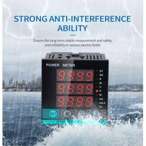 RS485 Multifunction Power Meter 2 Loop Programmable Alarm LED Display