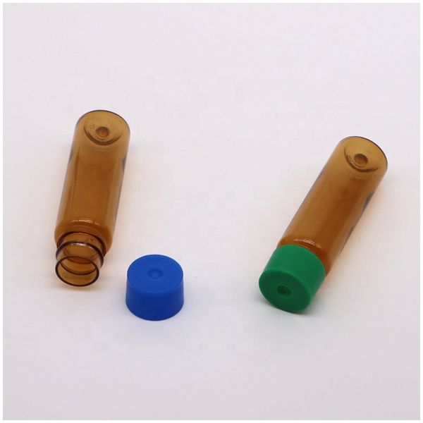 Safety Cap 10ML PET Food Grade Amber Plastic Bottle for Oral Liquid Medicine Collar Material PET Round Shape
