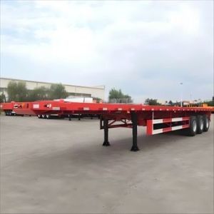 Heavy-Duty Fatbed Semi Trailer For Stable And Efficient Transportation Of