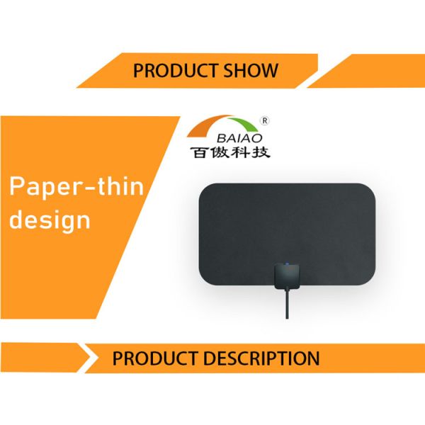 VHF Flat HD TV Free Cable India Price Window Digital Indoor TV Antenna Amplifier