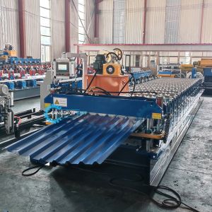 Hydraulic Automatic Cut-Off Roofing Sheet Roll Forming Machine