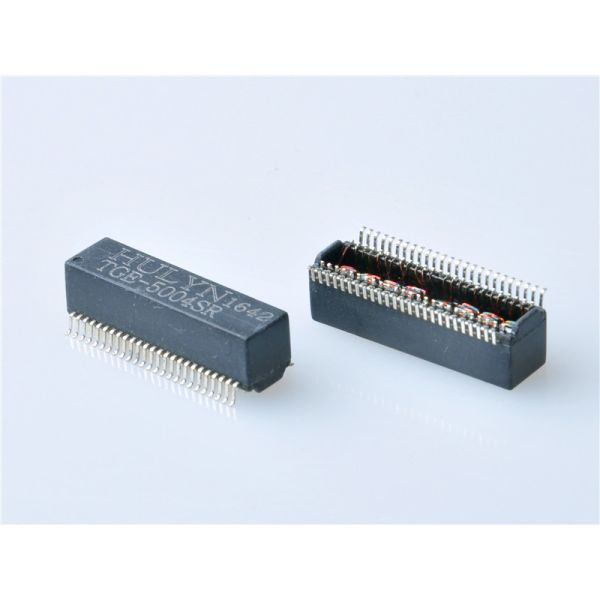 10/100/1000 Base-T Quad port SMD LAN Magnetic Transformer,50PIN,Very low profile PCMCIA /PC Card, SMD package.