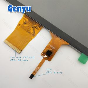 7 Inch TFT LCD Touch Screen 800x480 50pin RGB Interface Socket Type